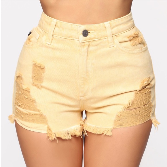 Fashion Nova Pants - High Waist Distressed Shorts